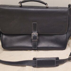 Coach Leather Messenger Bag - Briefcase